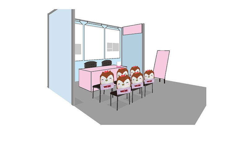 椅子カバー ブース演出効果