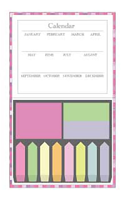 11P カレンダー付きふせんボックス