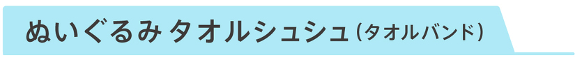 ぬいぐるみタオルシュシュ（タオルバンド）