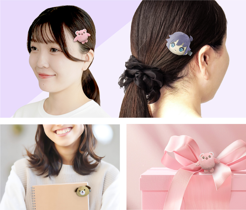 ぬいぐるみ前髪クリップ イメージ