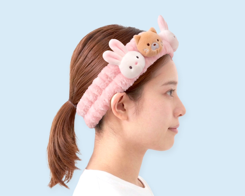 マスコット付きヘアバンド　側面