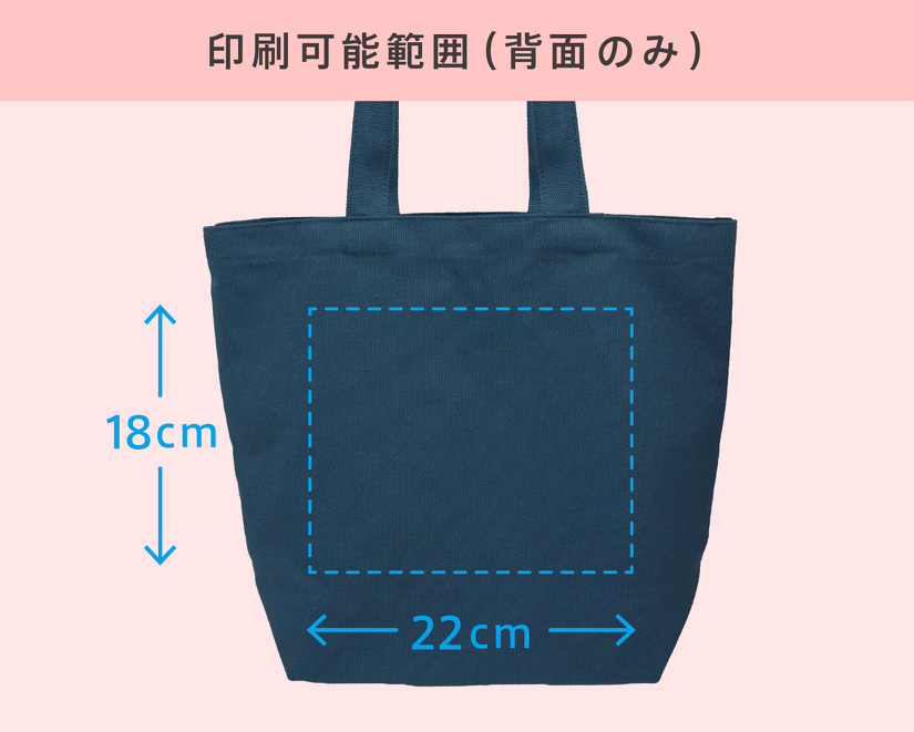 印刷可能範囲（背面のみ）