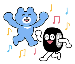 ツキノワさんタイヤさん　イラスト2