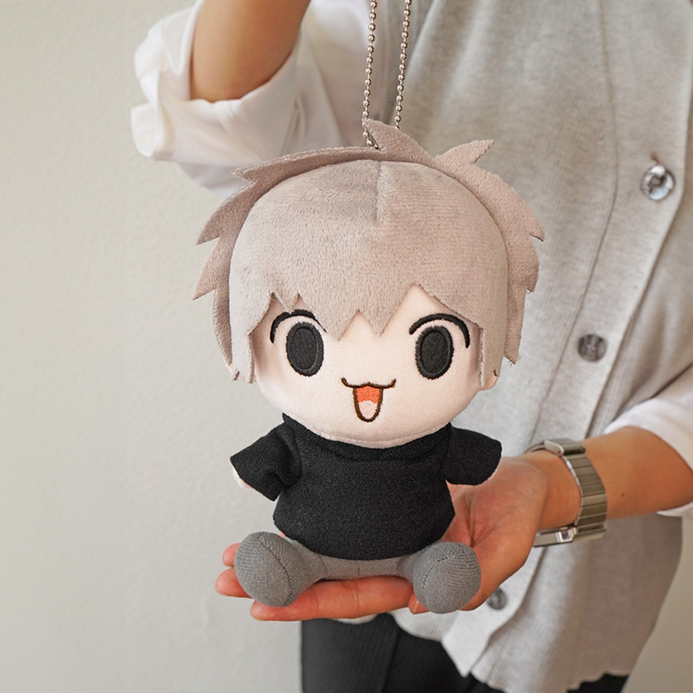 おがじんくん ボールチェーン付き 手の上