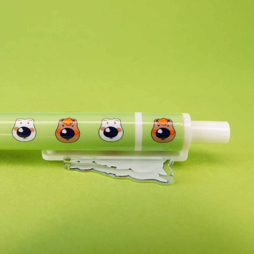 パンくん　ボールペン横からアップ