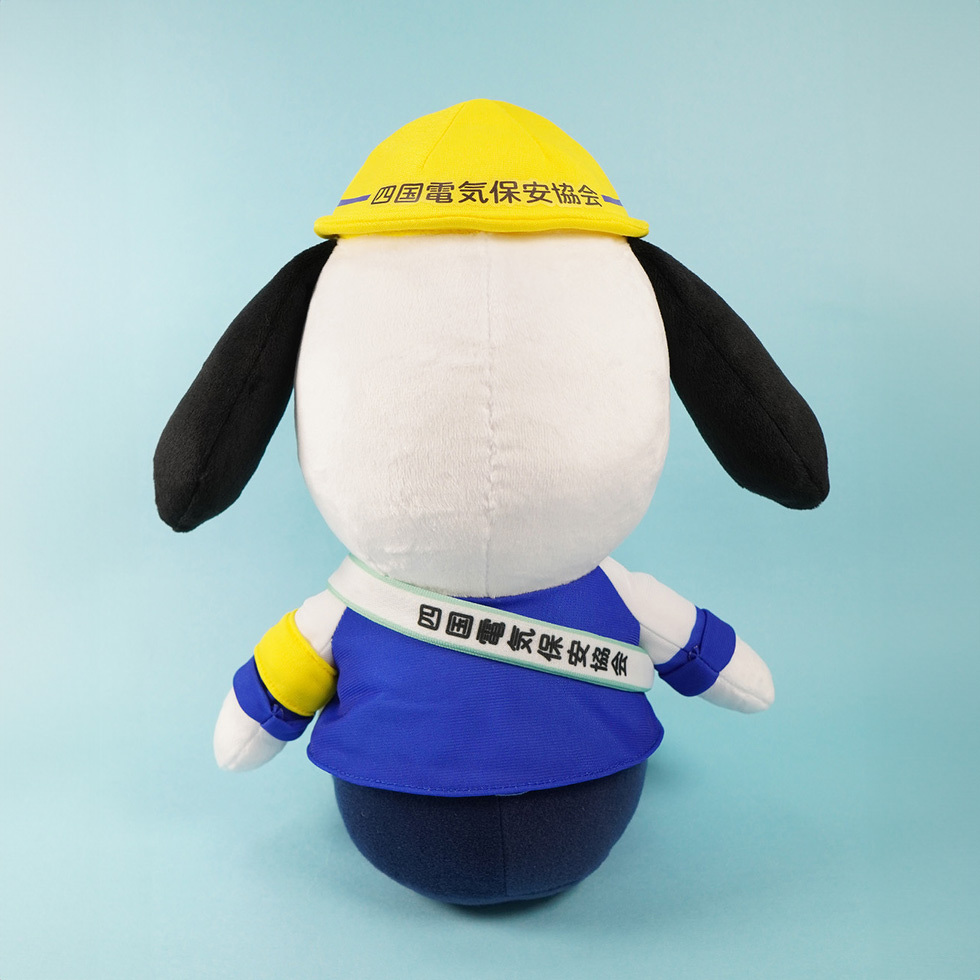 薄緑タスキのホワンくん 背面