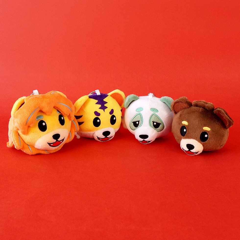 てんてん・とらじろう・のーわん・くまごろう 7cmぬいぐるみ