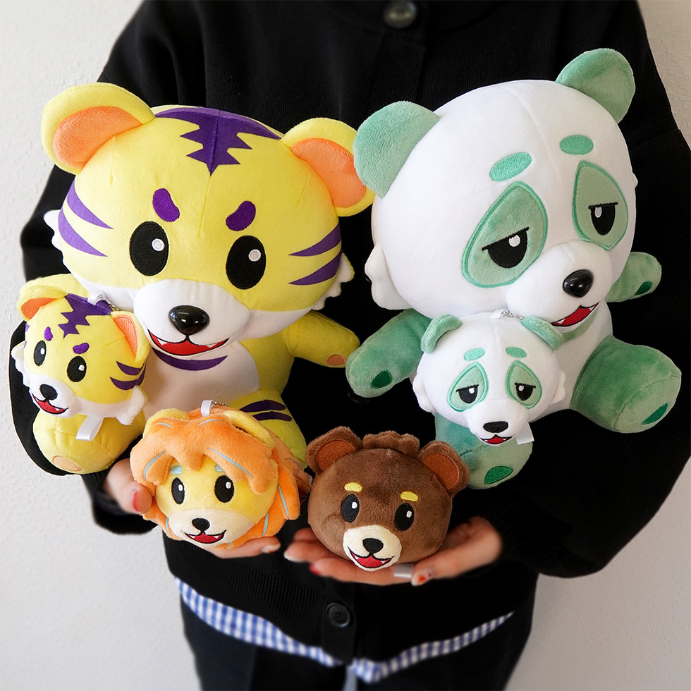 てんてん・とらじろう・のーわん・くまごろう 抱っこ