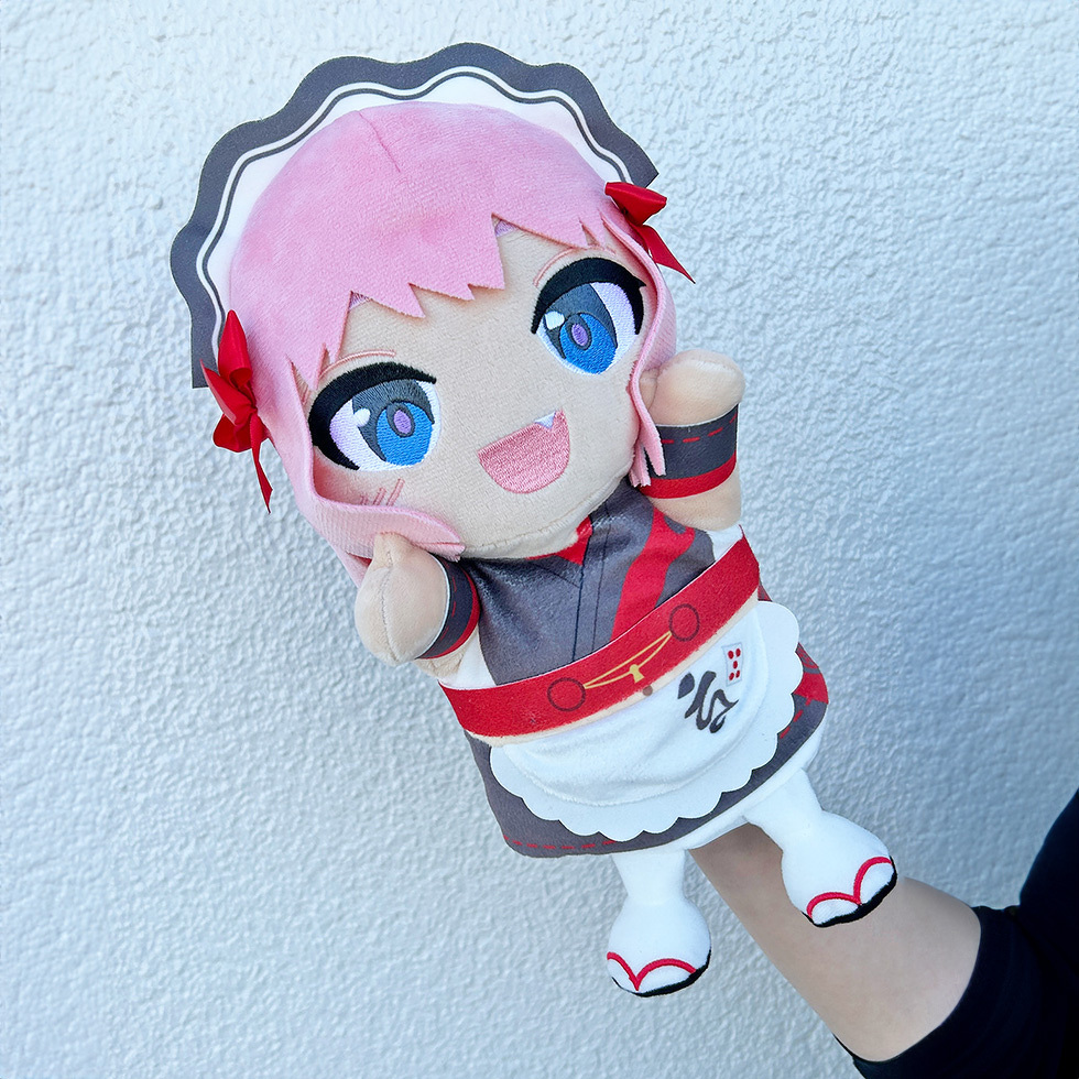 指入れパペット　手を入れたところ