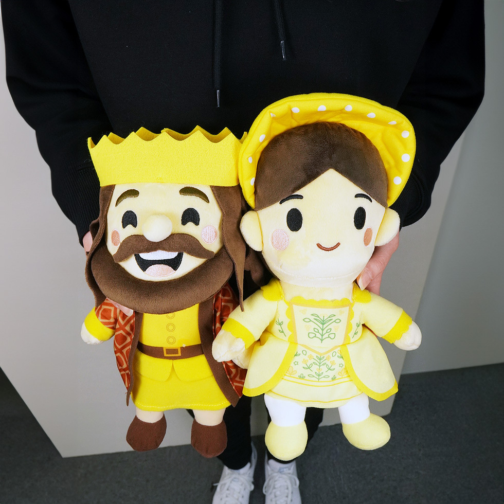 どや王 どや妃　両手持ち