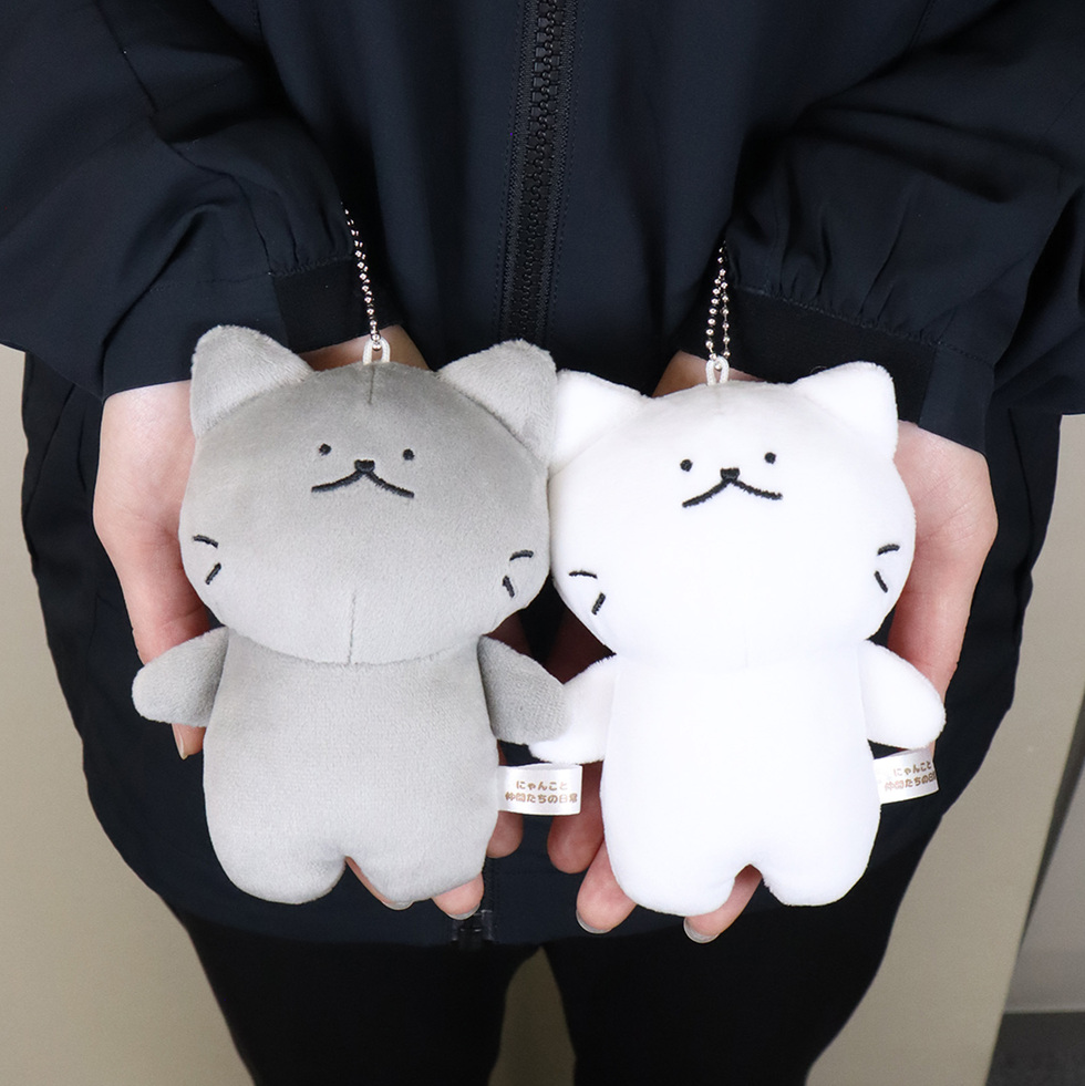 しろにゃんくろにゃん　手のひら