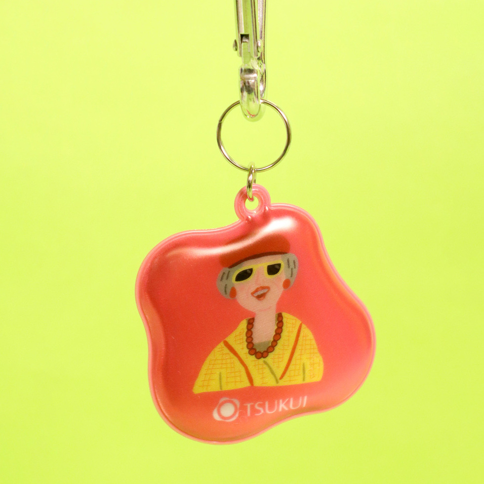 ツクイ 反射キーチェーン レッド