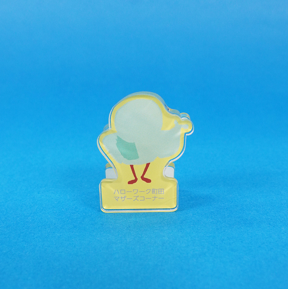 アクリルメモクリップ　片手上げ　裏面