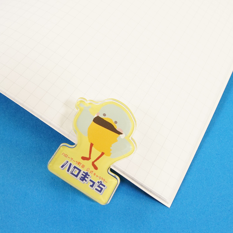 アクリルメモクリップ　片手上げ　ノート