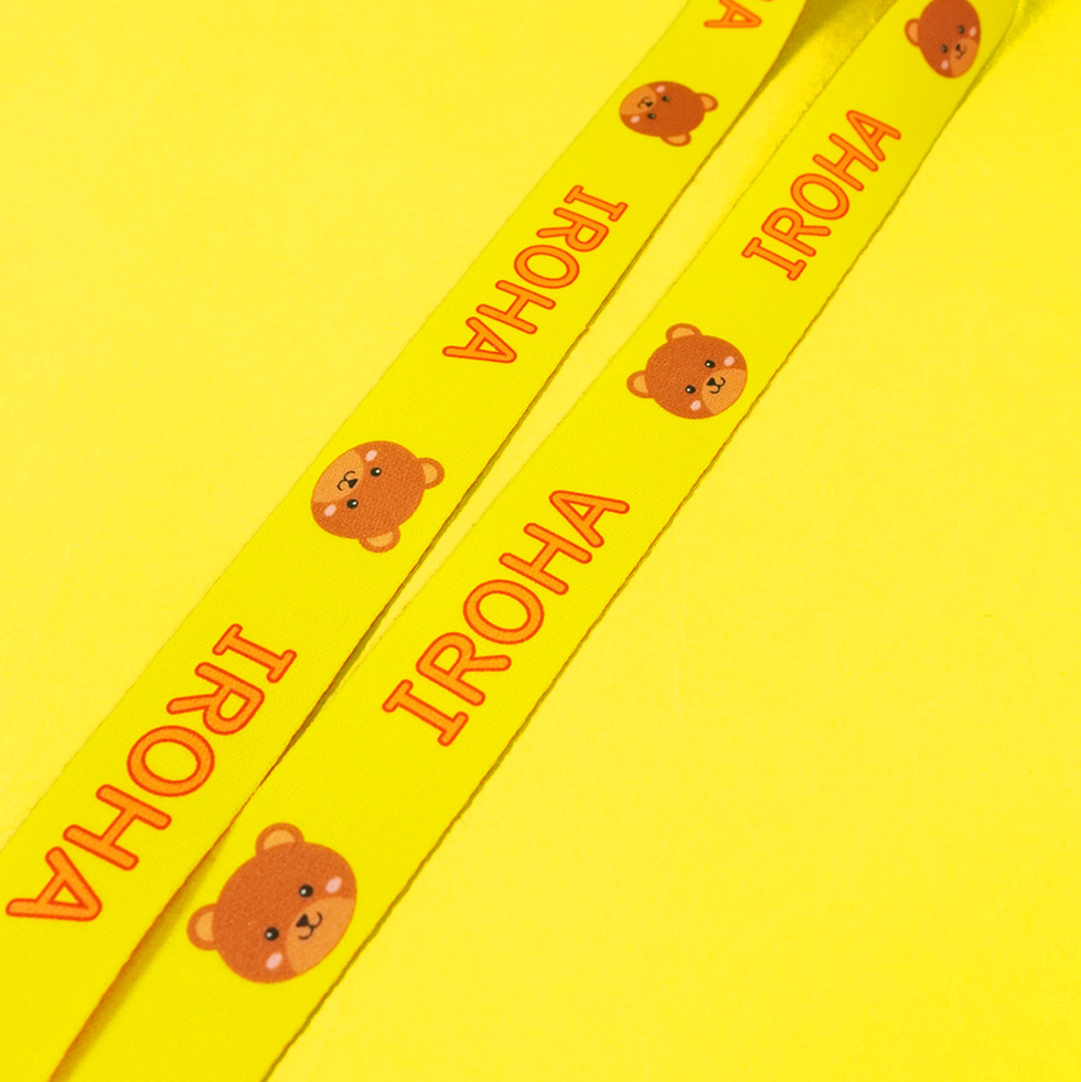 ネックストラップ　表プリント　アップ