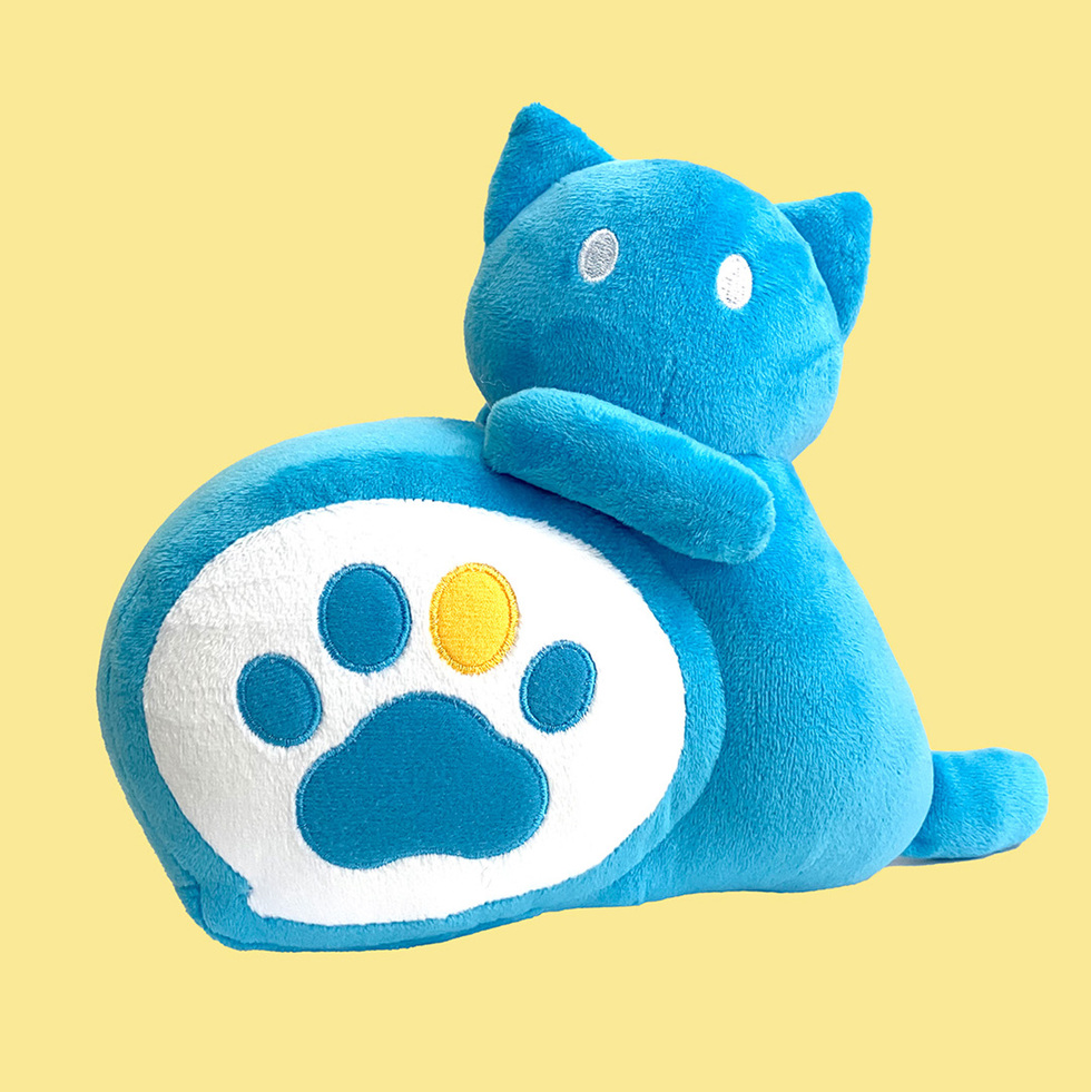 まだない 20cmぬいぐるみ(ブルー) 正面