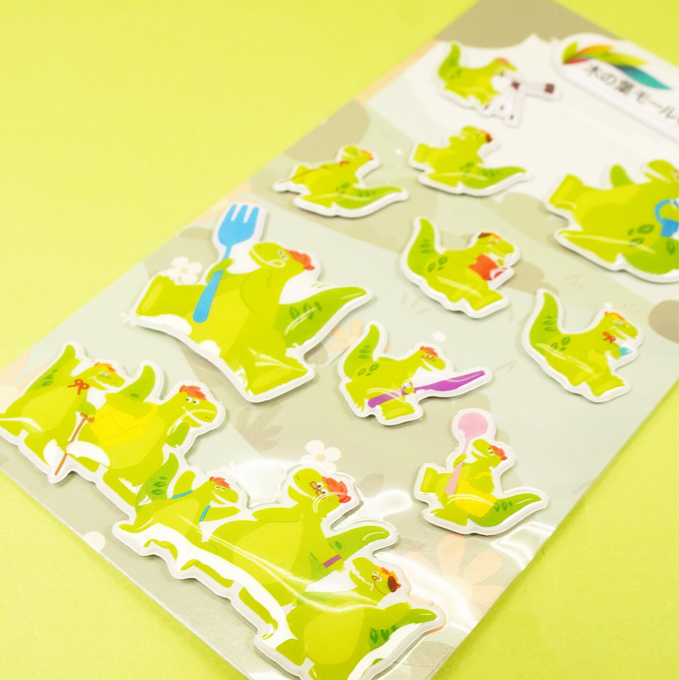 葉っちゃん ぷっくりシール 下部アップ