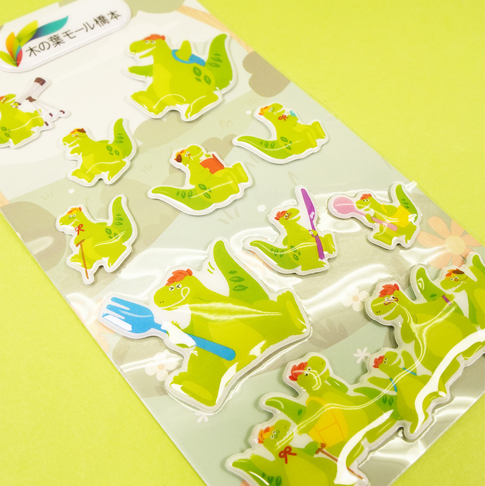 葉っちゃん ぷっくりシール 真ん中アップ