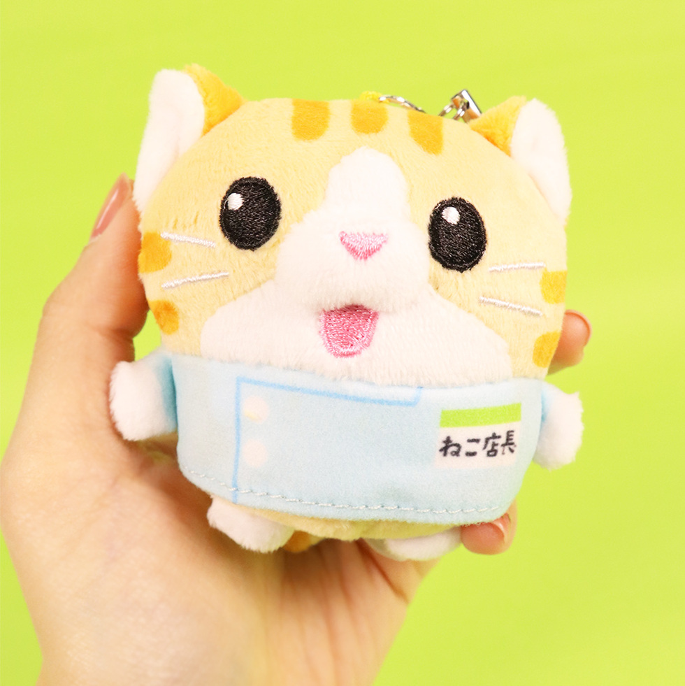 ねこ店長 10cmミニぬいぐるみ 片手のひら