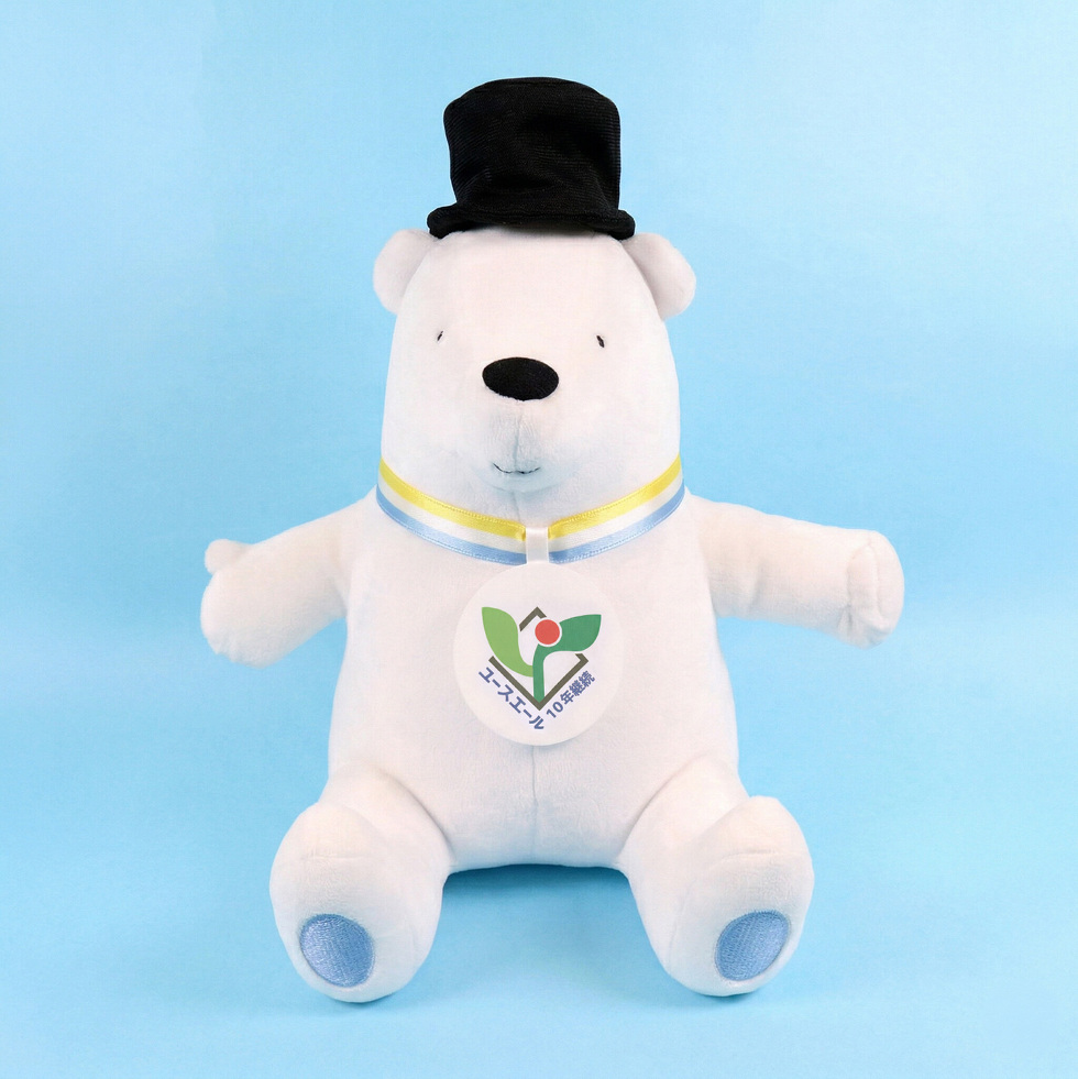 エールベア 30cmぬいぐるみ のぼり旗 メダルVer. 正面2