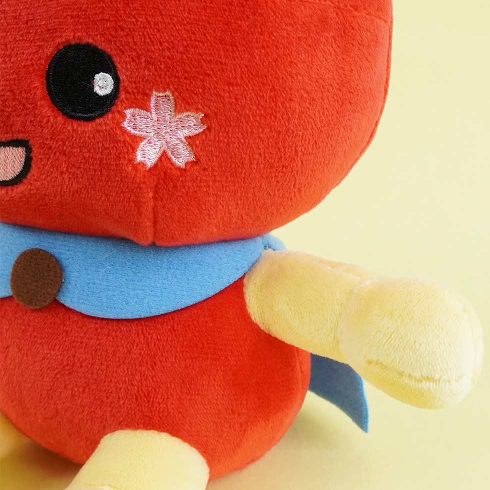 ふくりん 20cmぬいぐるみ 左側アップ