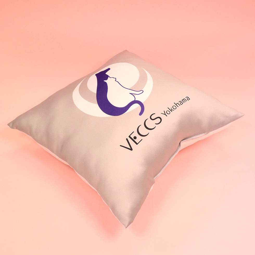 VECCS横浜 プリントクッション 側面斜め