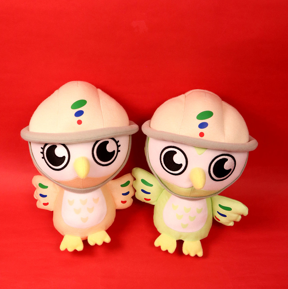 ふくたん・ふくりん 20cmぬいぐるみ 正面