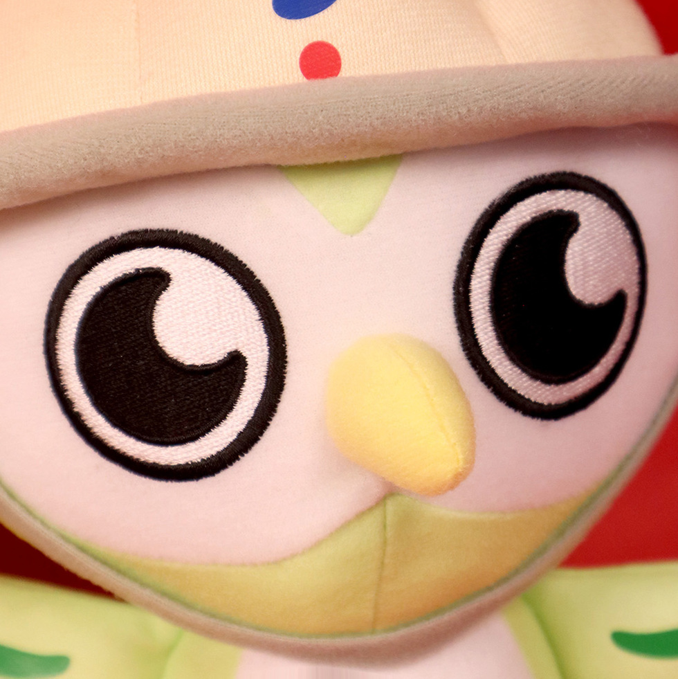 ふくたん 20cmぬいぐるみ 顔アップ