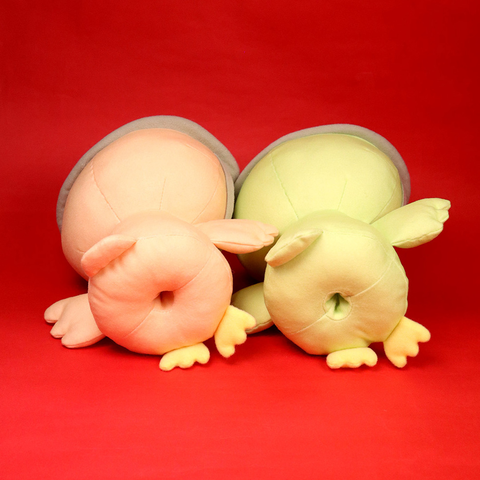 ふくたん・ふくりん 20cmぬいぐるみ 下部 並べた図