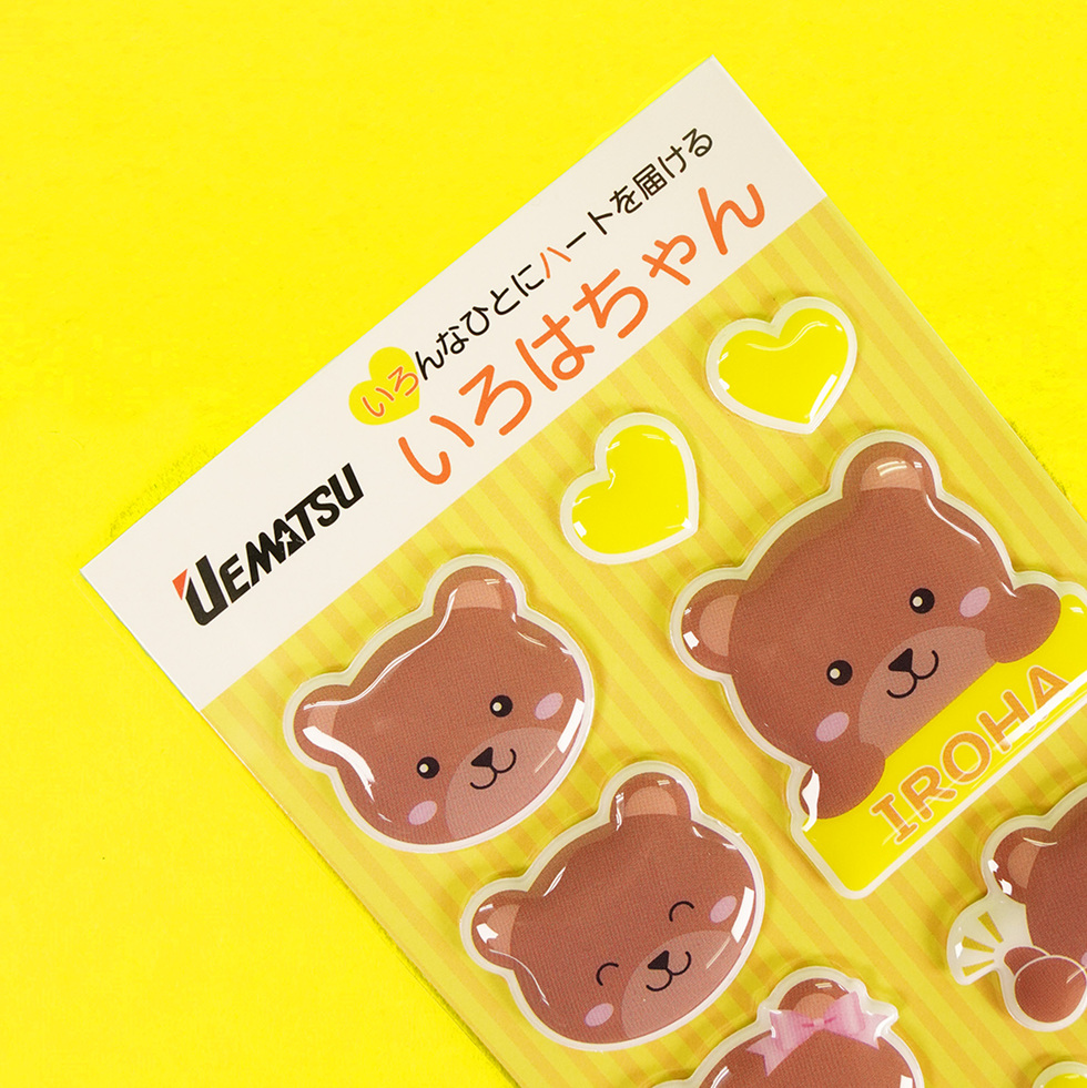 いろはちゃん ぷっくりシール 上部