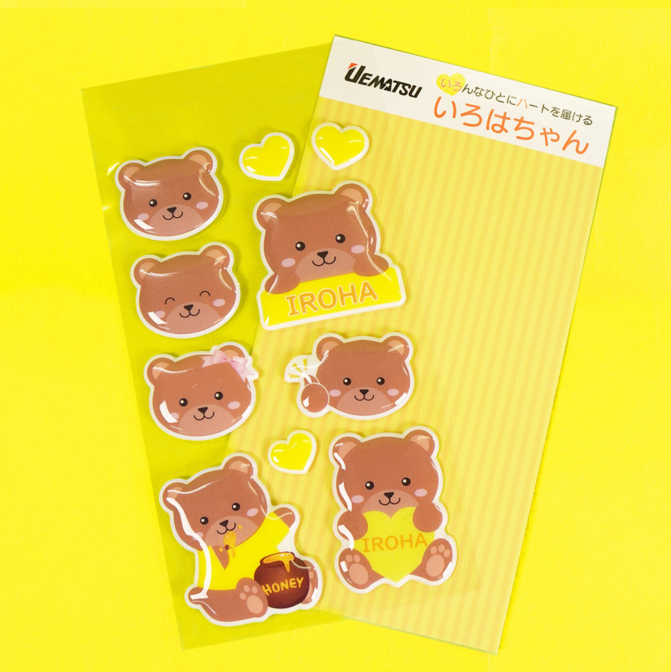 いろはちゃん ぷっくりシールと台紙別