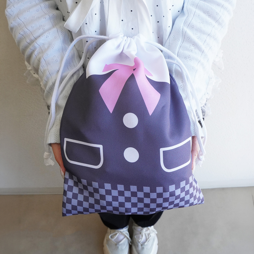 共立女子第二 巾着　両手持ち