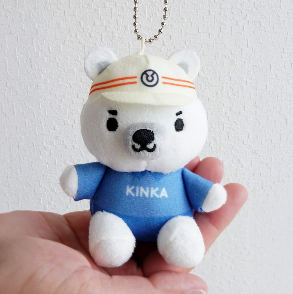 きんくま 8cmミニぬいぐるみ ボールチェーン付き 手の上