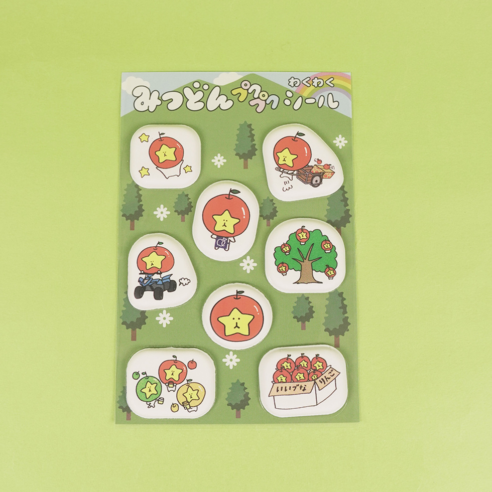 みつどんシール わくわくver. 正面