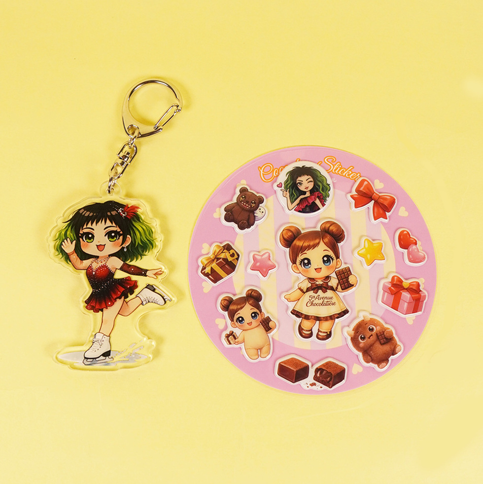 Fifi アクリルキーホルダー Cocochan ぷっくりシール　正面