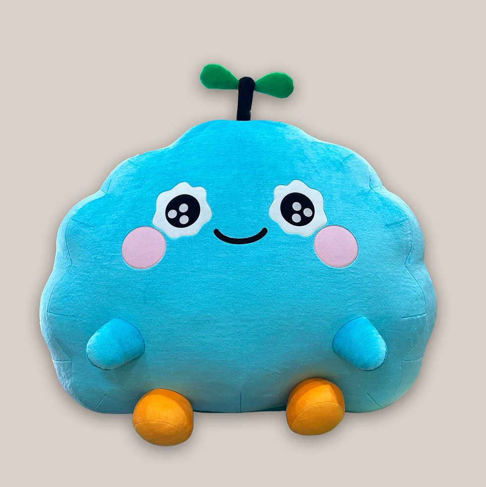 リフロンちゃん 120cmぬいぐるみ（青）　正面