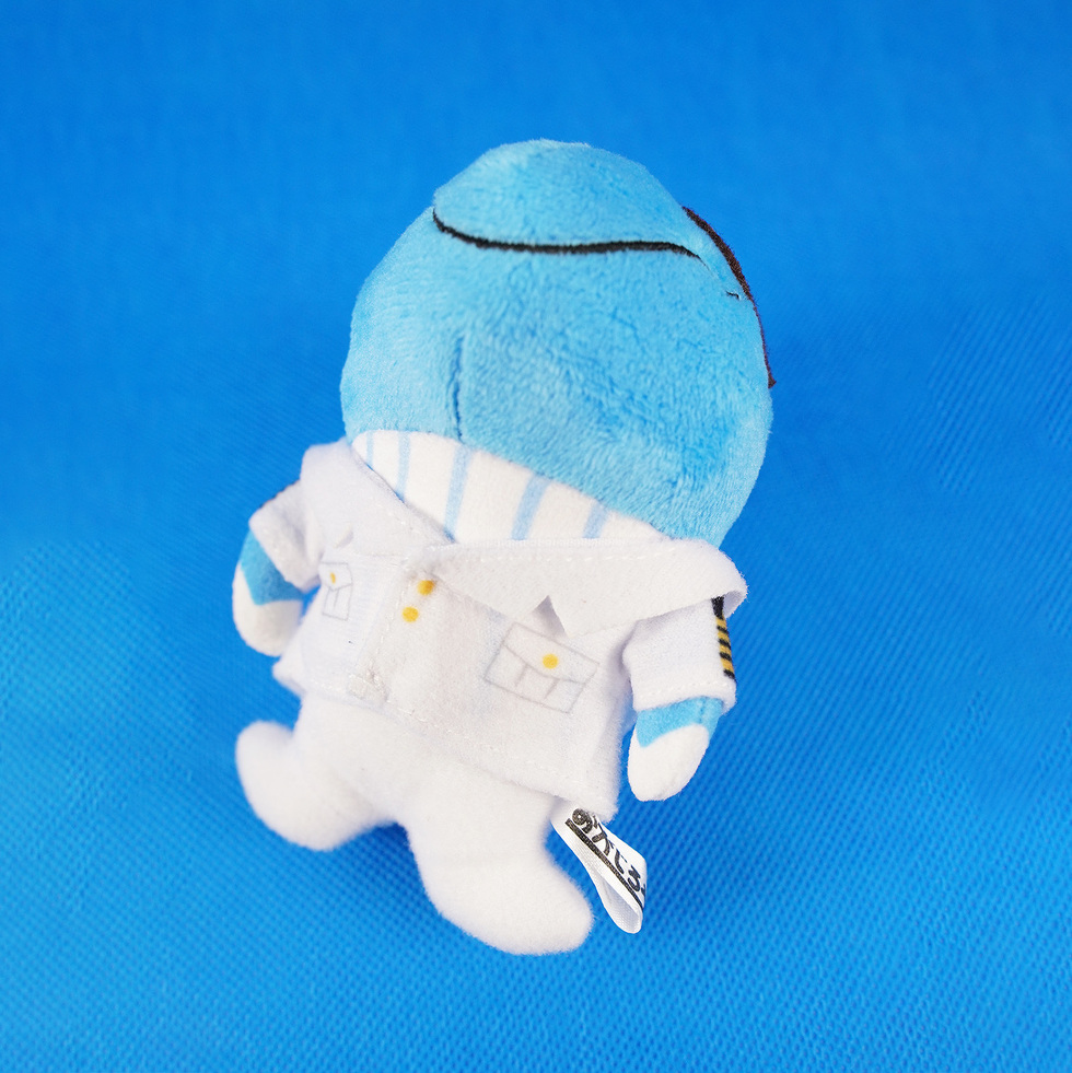 おがじろう船長 10cmミニぬいぐるみ 船長服 斜め
