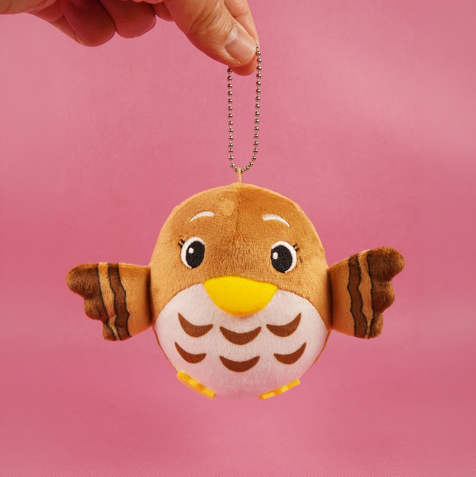 サシバのサッちゃん 10cmミニぬいぐるみ ボールチェーン付き