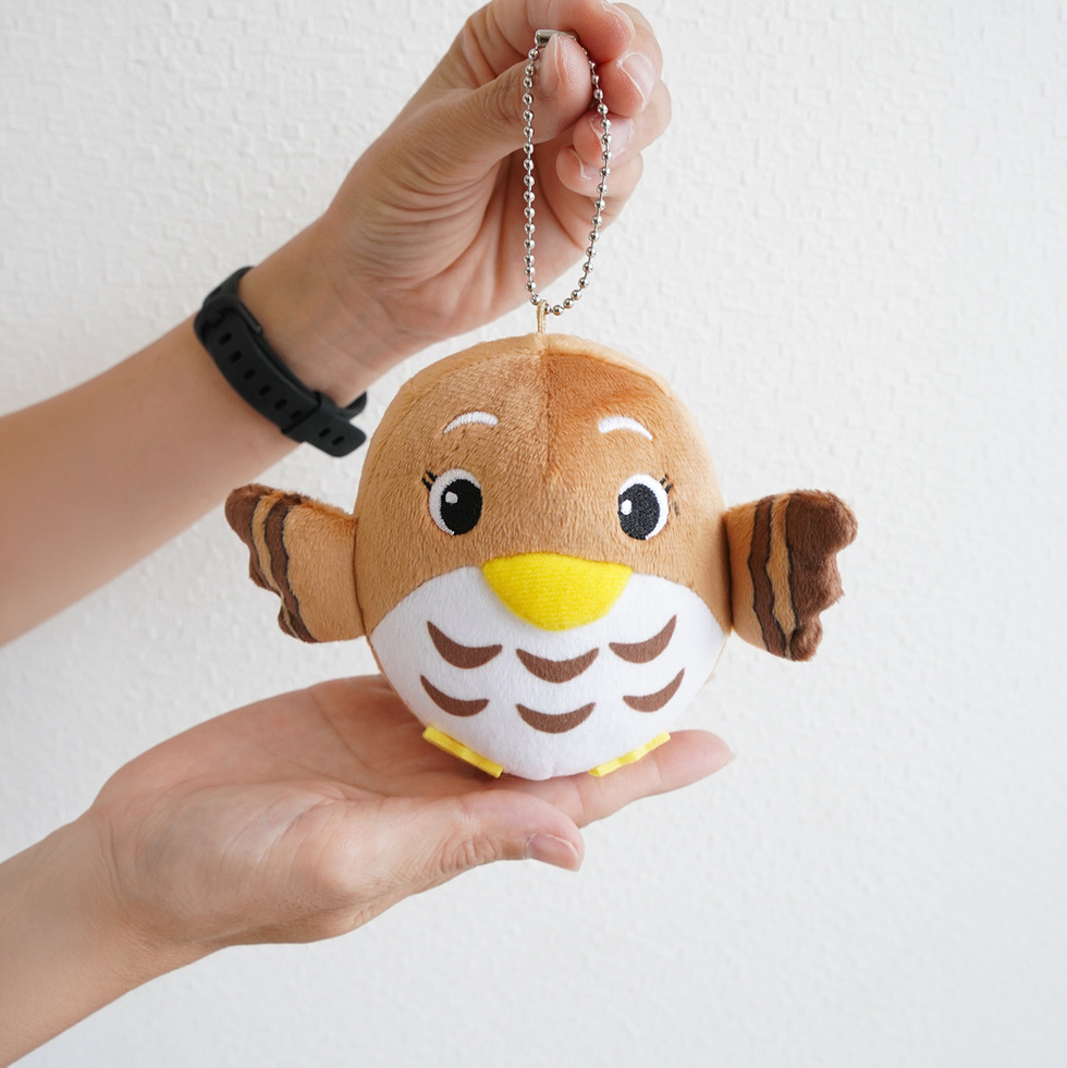 サシバのサッちゃん 10cmミニぬいぐるみ 手の上
