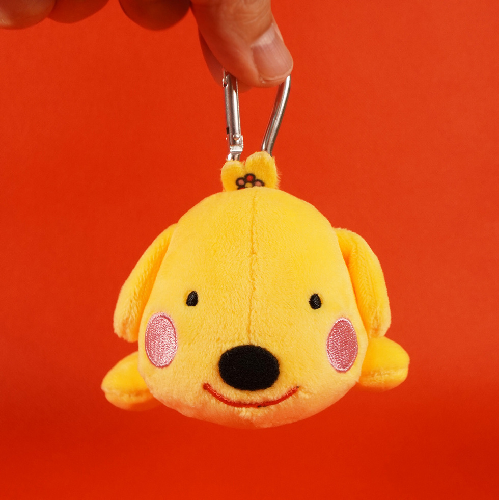 ハッピー 10cmミニぬいぐるみ カラビナ 正面