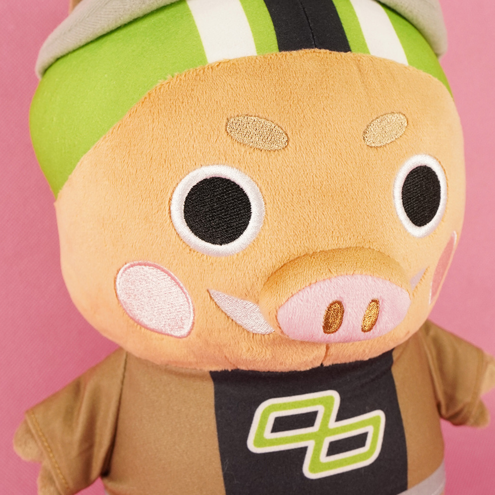 ポリ坊 25cmぬいぐるみ　顔アップ