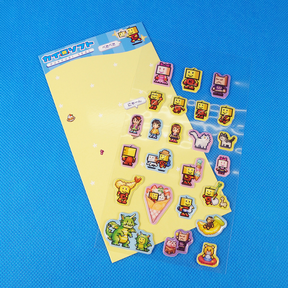 カイロくん ぷっくりシール　シールと台紙別