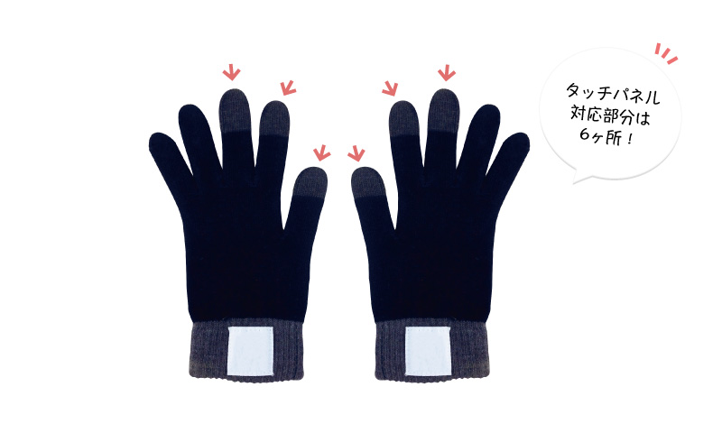 オリジナル商品「スマホ手袋（タッチパネル対応手袋）」の特徴について